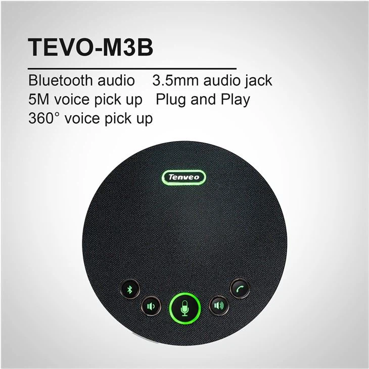 Difuzor pentru conferințe Tenveo Bluetooth, cu o rază de 5M