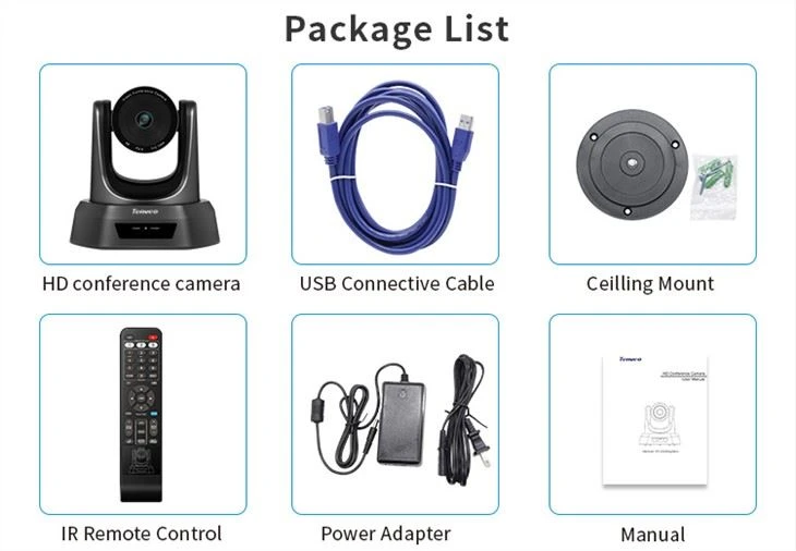 TEVO-NV3U wide angle Best PTZ Camera for professional Video Conferencing USB with 3X Zoom 720P