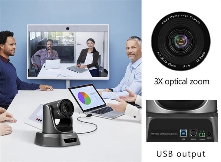 TEVO-NV3U wide angle Best PTZ Camera for professional Video Conferencing USB with 3X Zoom 720P